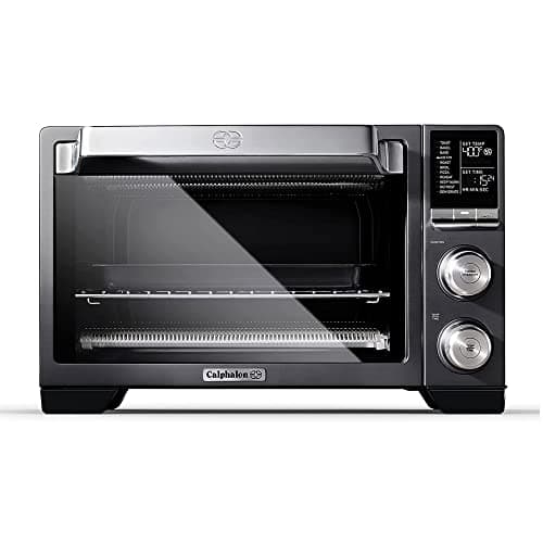 Calphalon Quartz Heat Countertop Toaster Oven, Stainless Steel, Extra-Large Capacity, Black, Dark Gray