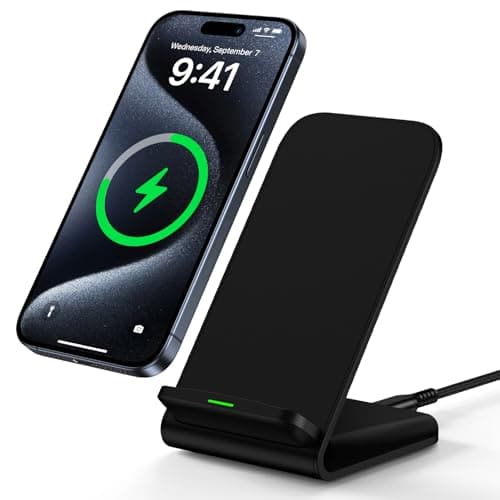 Samsung Wireless Charger Fast Charging Stand Wireless Android Desk Phone Charger Stand for Samsung Galaxy S26 S25 S24 Ultra S24 S23 FE S22 S21 S20 S10 S9 S8,iPhone 15 Pro Max Plus 14 13 12,Pixel 8 7