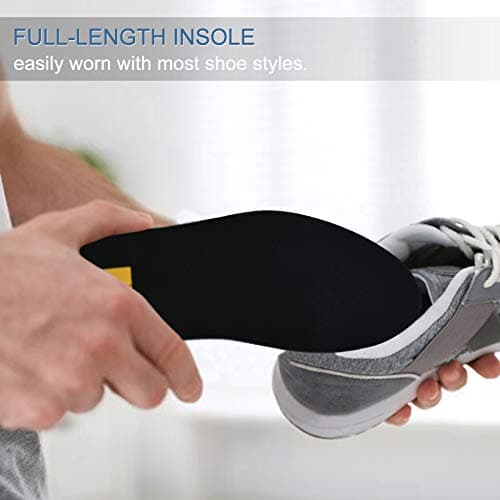 TIESTRA Cushioning-Gel Insoles for Women Providing Shock Absorption for Feet Relief, Comfortable Memory Foam Insole,Plantar Fasciitis Feet Arch Supports Shoe Inserts Size US6-10 Black S 5