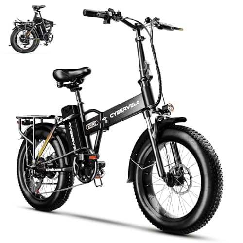 1000W Folding Electric Bike, 48V 20.8AH Large Removable Battery E-Bike, 30+MPH, 80 Miles Max Range, 20" Fat Tire Electric Bike for Adults, Adult Electric Bicycles Commute E-Bikes For Women/Men