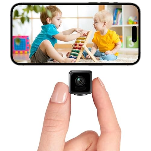4K Mini Wireless Camera Home Security Cam Indoor HD Camera Small Smart WiFi House Portable Cameras Tiny House Nanny Cam Battery Life Powered Body Cameras 150 Wide Angle Night Vision Motion Detection