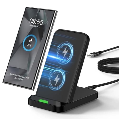 Wireless Charger for Moto Edge 2025 Moto Razr 2025,Moto G Stylus/Power 5G 2025,15W Fast Wireless Charging Station for iPhone 17 16 15,Samsung Galaxy S25 Edge S24 Ultra S23 S22,Google Pixel 10 Pro XL 9