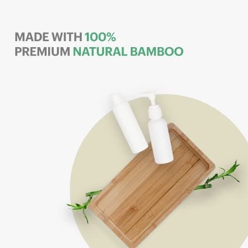 YELLOW LOTUS Bamboo Vanity Tray, 12 inch, Brown, Wooden, Slip Resistant, Perfume, Makeup, Jewelry Organizer, Decorative Toilet Tank Tray 8