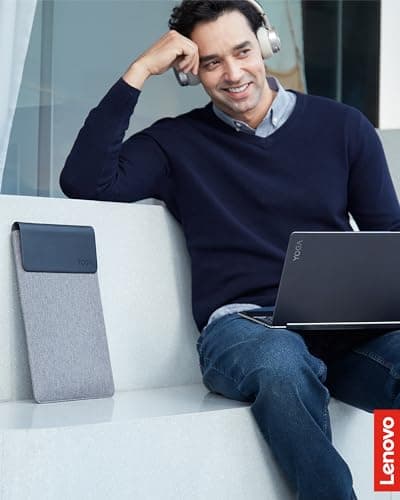 Lenovo Slim Laptop Sleeve 14 Inch Notebook/Tablet - Compatible with MacBook Air/Pro - Eco-Friendly Lightweight Case with Accessory Pocket & Magnetic Closure - Grey 8