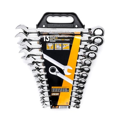 GEARWRENCH 13 Pc. 12 Pt. Reversible Ratcheting Combination Wrench Set, SAE - 9509N 5