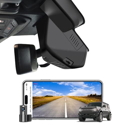 Mangoal Front 4K & Rear 1080 Dash Cam Fit for Ford Bronco 2025 2026(Model B), Does Not Fit Ford Bronco Sport, WiFi & App, 128GB Card