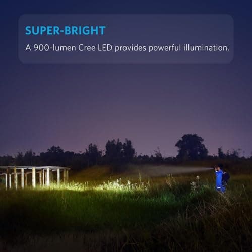 Anker Rechargeable Bolder LC90 LED Flashlight, Pocket-Sized Torch with Super Bright 900 Lumens CREE LED, IPX5 Water-Resistant, Zoomable, 5 Light Modes 2