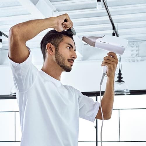 Panasonic Nanoe Salon Hair Dryer with Oscillating QuickDry Nozzle, Blow Dryer with Diffuser and Concentrator Attachments, 3 Speed Heat Settings for Easy Styling and Healthy Hair - EH-NA67-W (White) 8