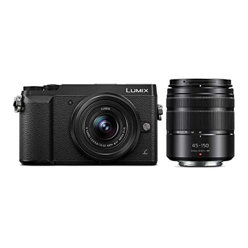 Panasonic LUMIX GX85 4K Digital Camera, 12-32mm and 45-150mm Lens Bundle, 16 Megapixel Mirrorless Camera Kit, 5 Axis In-Body Dual Image Stabilization, 3-Inch Tilt and Touch LCD, DMC-GX85WK (Black)