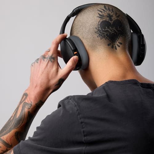 Skullcandy Crusher Evo Wireless Bluetooth Headphones with Multi-Sensory Bass, Noise Isolating Over-Ear Fit, Up to 40 Hours Battery, Microphone for iPhone Android - Asphalt 6