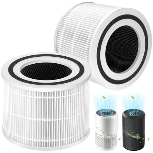 Core 300 Replacement Filter, Compatible with LEVOIT Core 300/300S Air Purifier，3-in-1 H13 Grade True HEPA Replacement Filter, Compare to Part No. Core 300-RF, White,2 pack 7
