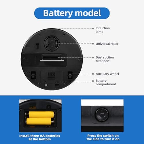 Smart Robotic Vacuum for Compact Spaces - Cordless Strong Suction, AI-Powered Navigation, Ultra-Slim Quiet Design, Anti-Collision System, Ideal for Hardwood/Tile Floors & Small Apartments,Black 7