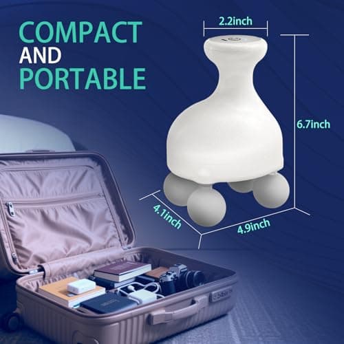 DEITY 4 Heads Handheld Massage Gun Deep Tissue, Electric Body Massager, Percussion Muscle Massager for Easing Shoulder and Back Tension, with Reverse Thrust Function 8