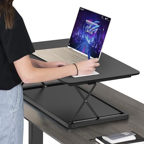 Uncaged Ergonomics Changedesk Mini Small Standing Desk Converter Height Adjustable Desktop Sit-To-Stand Up Desk Riser Laptop Table Top Standing Converter, Black 9