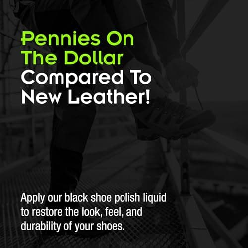 Griffin Black Liquid Shoe Polish – 2.5 Oz – Instant Shine & Protection for Leather Shoes, Boots, Accessories, Quick-Drying, No Buffing Needed, Easy Sponge Applicator for Smooth, Mess Free Application 6
