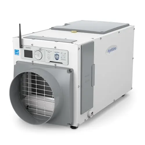 AprilAire E100W Wi-Fi Dehumidifier – 100 PPD for Crawl Spaces, Basements, Whole Houses up to 5,500 Sq. Ft., Part of the AprilAire Healthy Air System