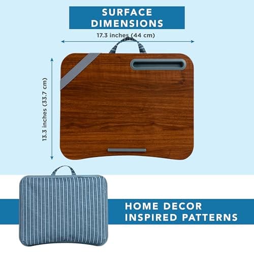 LAPGEAR Designer Lap Desk with Phone Holder and Device Ledge - Arrow Stripes - Fits up to 15.6 Inch Laptops - Style No. 45411 5