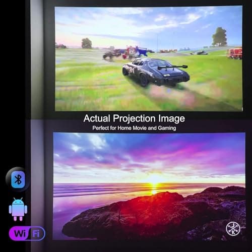 [6 Hr Battery] Worlds Brightest LED Battery Projector AAXA P6 Ultimate Smart Projector, USBC Video, 20000mah, WiFi 6 BT 5.4, Direct Smartphone Mirroring, Portable Mini Projector, 1080p 6