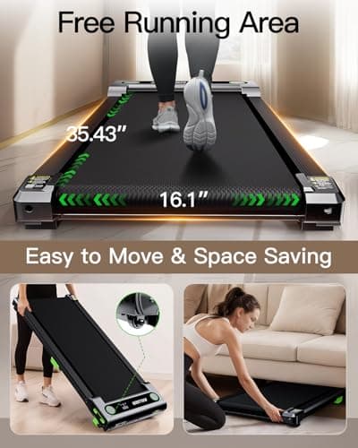 AKLUER Walking Pad with Incline, Walking Treadmills for Home, 2.5 HP Under Desk Treadmill Small with Remote Control, Walking Pad Small Treadmill with LED Display 6