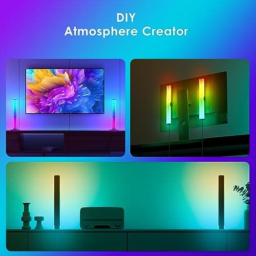 Barhootao RGB Light Bar,Smart LED Light Bar for Room,16 Million Colors,Three Control Modes,Dynamic Music Sync Mode,213 Preset Modes,USB Interface（Without Adapter） 5