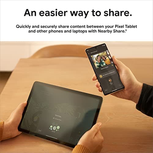 Google Pixel Tablet with Charging Speaker Dock - Android Tablet with 11-Inch Screen, Smart Home Controls, and Long-Lasting Battery - Hazel/Hazel - 128 GB, 2560x1600 Pixels 11