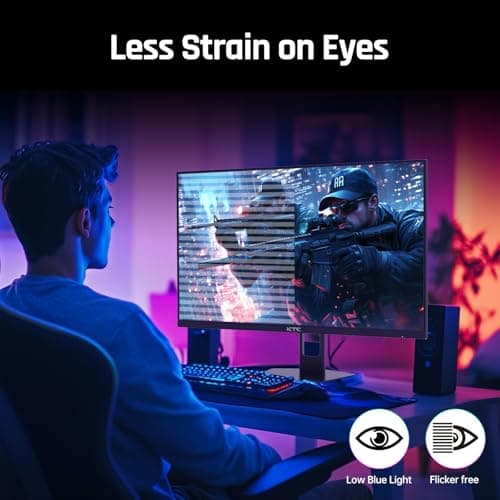 KTC 27'' 280Hz 240Hz Gaming Monitor 1ms GTG 350nits Fast VA 1080P Tilt 126% sRGB Adaptive Sync 4000:1 Contrast Ratio HDR DisplayPort 1.4/HDMI 2.0 VESA 7