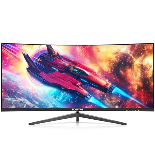 New! Sceptre Curved 30-inch Gaming Monitor 200+Hz FreeSync Build-in Speakers 2560 x 1080p HDMI DP Machine Black 2026 (C305B-200UN Series)