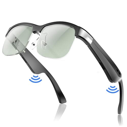 GAXABI Smart Glasses, Polarized Bluetooth Sunglasses, Built-in Mic & Speakers, Voice Assistant, UV Protection, Bluetooth Glasses for Office, Driving, Cycling Outdoor Sports