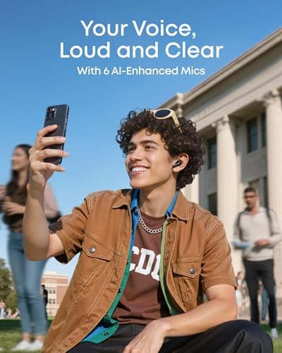 Soundcore P31i by Anker, Real-Time Adaptive Noise Cancelling, Hi-Res Sound, Translation Earbuds, 50H Playtime, Wireless Earbuds, Bluetooth Earphones, Spatial Audio, Fast Charging, IP55 6