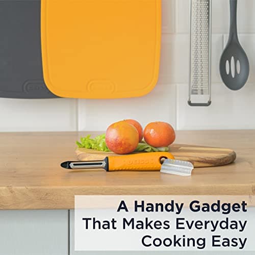 Deiss PRO Swivel Vegetable Peeler - Sharp Stainless Steel Peeler With Easy Non-Slip Hand Grip, Potato Peelers For Kitchen, Fruit, Carrot, Apple, Veggie, Kiwi, Durable, And Dishwasher Safe (ORANGE) 8