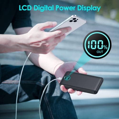 Portable Charger 30,800mAh Power Bank,25W PD QC 4.0 Fast Charging Portable Phone Charger with Tri-Outputs,LCD Display USB C Travel Essentials Battery Pack for iPhone 17/16/15/14,Android Samsung etc 6