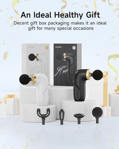 HEYCHY A1 Super Mini Massage Gun, Percussion Deep Tissues Muscle Massager, Travel Massage Gun, Compact Sports Massager, Portable Handheld Massager for Office, Home, Athletes(Black) 6