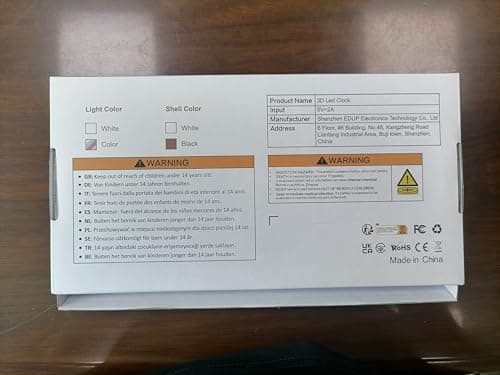 EDUP HOME 3D LED Digital Wall Clock/Desk Alarm Clock with Remote Control for Kitchen Bedroom Office, 9.7" LED Night Light Decor Clock Adjust Brightness 12H/24H Time Date Temperature, Great Gift 10