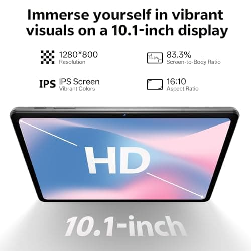 SHARECLOUD Tablet 10.1 inch Android 16 Tablet with Octa-Core Processor, 20GB RAM 128GB ROM 1 TB Expandable, 1280x800 HD IPS Touch Screen, GPS, 8H Battery, WiFi 6, BT 5.2, Dual Camera (Blue) 5
