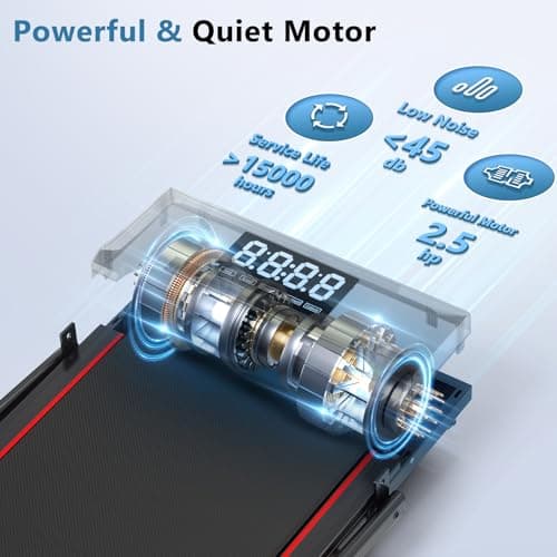 Ecogou Walking Pad with Handle Bar and Incline, 3 in 1 Under Desk Treadmill with Hiking Mode, 2.5HP Low Noise Walking Treadmill Pad with Remote Control,Portable Treadmills for Home Office, Led Display 5