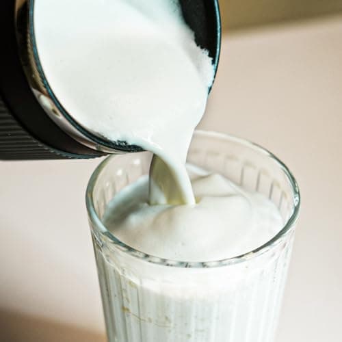 LVNASST Electric Milk Frother 4-IN-1 Hot Cold Foamer for Coffee Auto Shut-Off Milk Warmer, Non-Stick Interior Coating, 2 Whisks Black 8