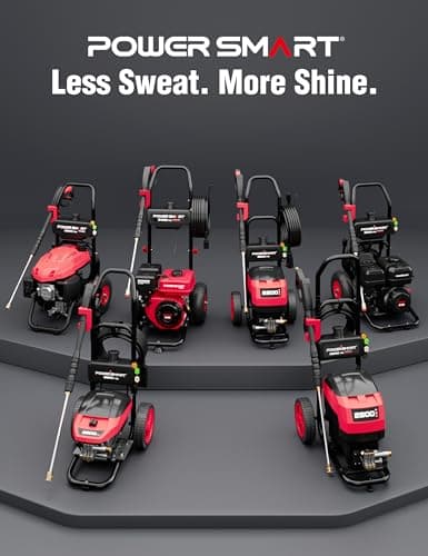 PowerSmart Gas Pressure Washer, 3400 PSI 2.5 GPM, 212CC, with Onboard Soap Tank, Metal Spray Wand, 5 Nozzles for Houses, Driveways, Walls, Cars, Fences, Patios 9