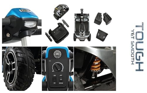 Pride Revo 2.0 4-Wheel Mobility Scooter, 400 Lbs. Weight Capacity, Comfort-Trac Suspension, with 5-Year Extended Warr (Grey) 7