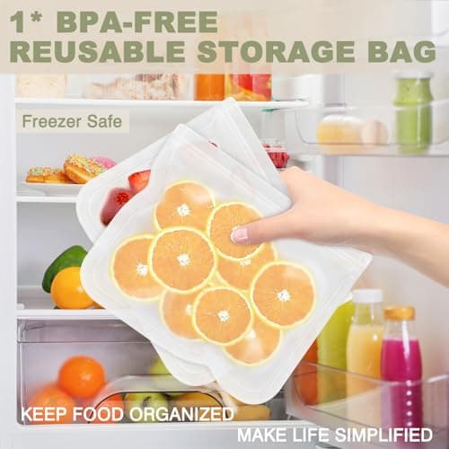 KUBYA Lunch Box for Women, Lunch Bag for Women Men Adult Simple Reusable Lunchbox Insulated Lunchbag Large Capacity Lunch Boxes Cute Cooler, with Food Storage Bags for Work, Office or Picnic (Beige) 5