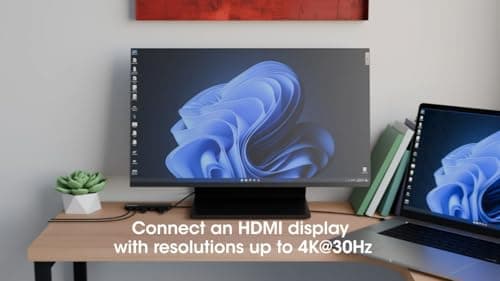 Manhattan 5 in 1 USB C Docking Station Hub – Long 20 in Cord - 100W PD, 4k HDMI, 2 USB-A 3.0, 1 USB-C 5Gbps Data Port - Multiport Adapter for MacBook Air Pro & Type C Devices–3 Yr Mfg Warranty-130721 6