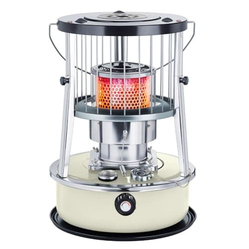 11,500 BTU Kerosene Heaters for Indoor Use, Non Electric Portable Kerosene Stove & Heater for Camping, Garage, Home, and Emergency Use