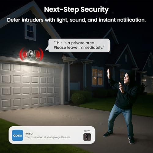 aosu 2K Solar Camera Outdoor Wireless, Cameras for Home Security, WiFi Camera for Home Surveillance with Spotlight Color Night Vision, PIR/AI Motion Detection, 2-Way Talk, IP66 Waterproof 7