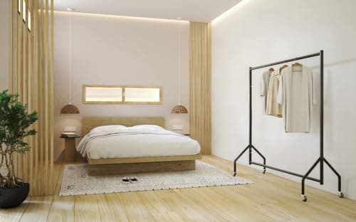 Amazon Basics Heavy Duty Portable Rolling Garment Rack, Hanging Clothes Organizer Rail for Display and Storage, Easy to Assemble, 19 x 60 x 48 inches, Black 8