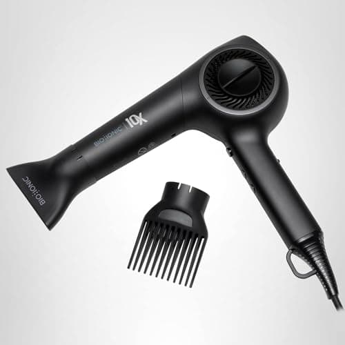 Bio Ionic 10X Ultralight Speed Hair Dryer, Blow Dryer with Adjustable Heat & Speed, Memory Function, Professional Hair Styling Tool for Fast, Frizz-Free Hairstyles, Black 13