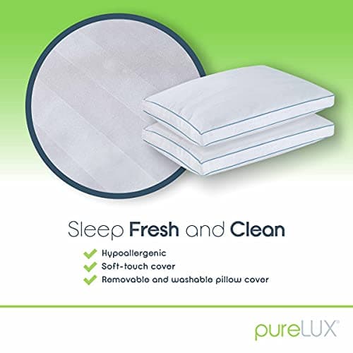 Purelux Twin Pack Pack of 2 Shredded Memory Foam Cluster | Gel Memory Foam Cluster Pillows | Pressure Relief | 20 X 28 x 5 inches (2 Pack) 5