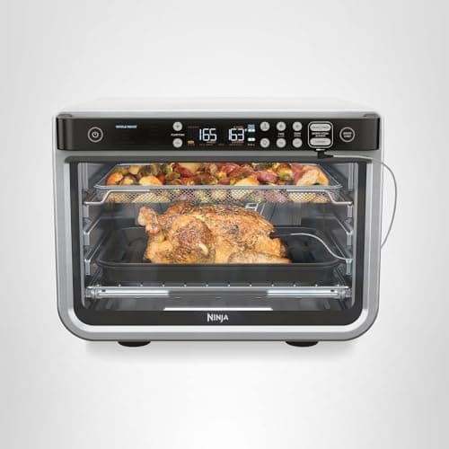Ninja DT251 Foodi 10-in-1 Smart XL Air Fry Oven, Bake, Broil, Toast, Roast, Digital Toaster, Thermometer, True Surround Convection up to 450°F, includes 6 trays & Recipe Guide, Silver 13