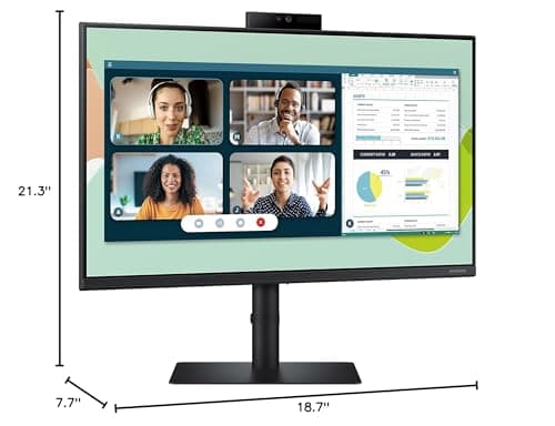 SAMSUNG S40VA Series 24-Inch Computer Monitor, HDMI Monitor, 75Hz Monitor, IPS Monitor, Built-in Webcam, Built-in Speaker & Mic, FreeSync Premium (LS24A400VENXZA) 11