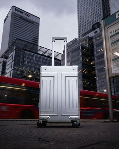 KANGSHILU All Aluminum 20'' Luggage with Removable Spinner Wheels,Provide Spare Wheels.Carry on Luggage 22 x 14 x 9 Airline Approved Lightweight Metal Hard Shell Zipperless Suitcase 6