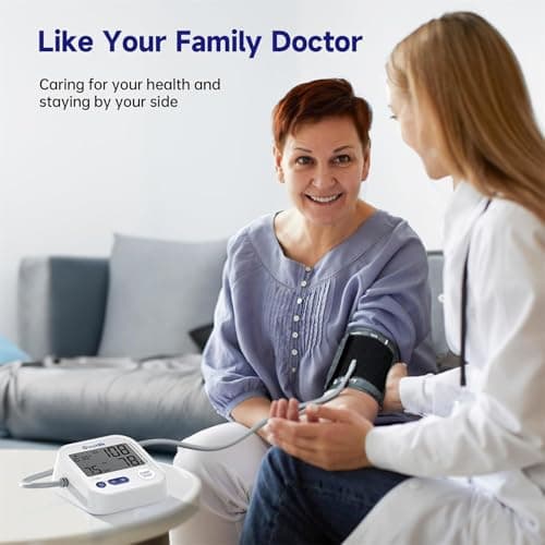 Ovutek Blood Pressure Monitors for Home Use, Automatic Digital Blood Pressure Cuff with Large Cuff for Upper Arm, 2 Users x 120 Sets Memory, Manual Arm Blood Pressure Machine with Backlight (White) 7