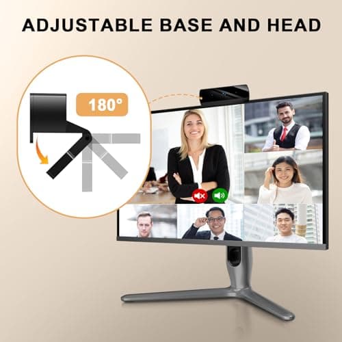 Diccik 1080P Webcam with Microphone, Full HD Video Calling Web Camera, HD Light Correction Streaming Webcam for Zoom/Skype/Teams, Plug and Play PC Camera Web cam for Windows & Mac 5